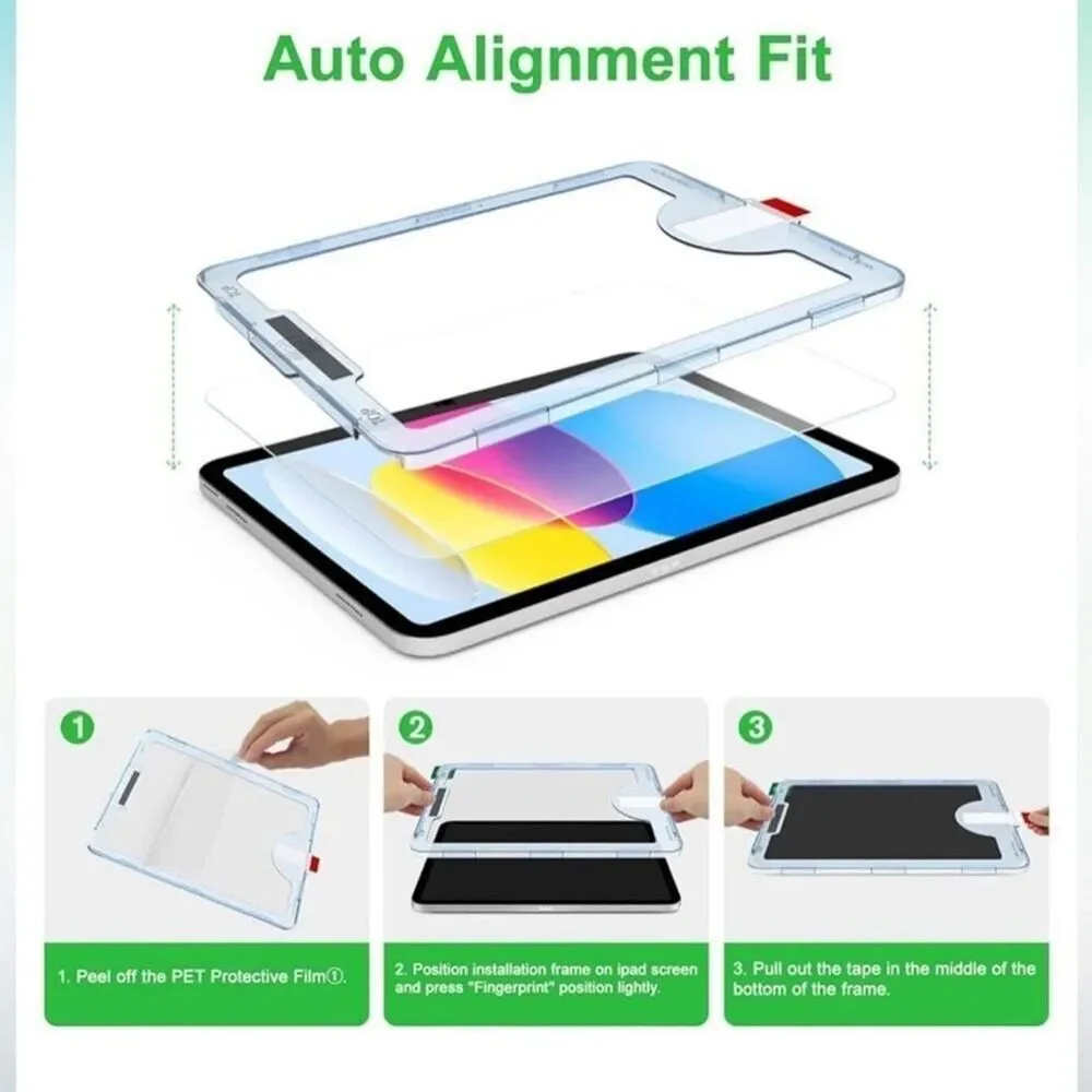 EZ Kit Glass Screen Protector Compatible with iPad Pro 12.9” 3rd, 4th, 5th, 6th